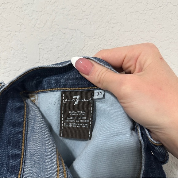 7 For All Mankind Mens Austyn Mid-Rise Straight Leg Blue Jeans Size 31 Classic - Picture 9 of 9